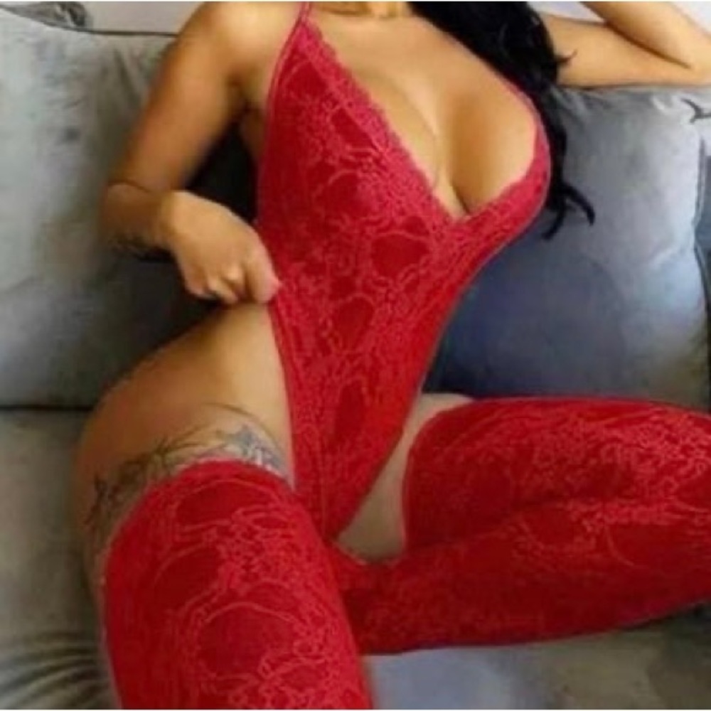 Red  Lace Lingerie Set